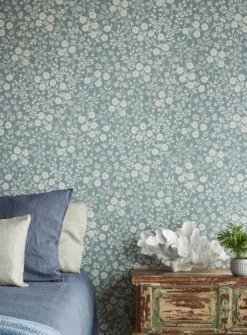 Tapete Jessica Grünblau -Tapetengeschäft Jessica C 822051 2880x1440