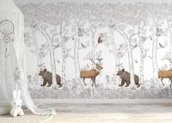 Wandbild Animal Forest Brauntöne 6 Wandbild Animal Forest Brauntöne -Tapetengeschäft Jungle Kingdom B 390711 2880x1440