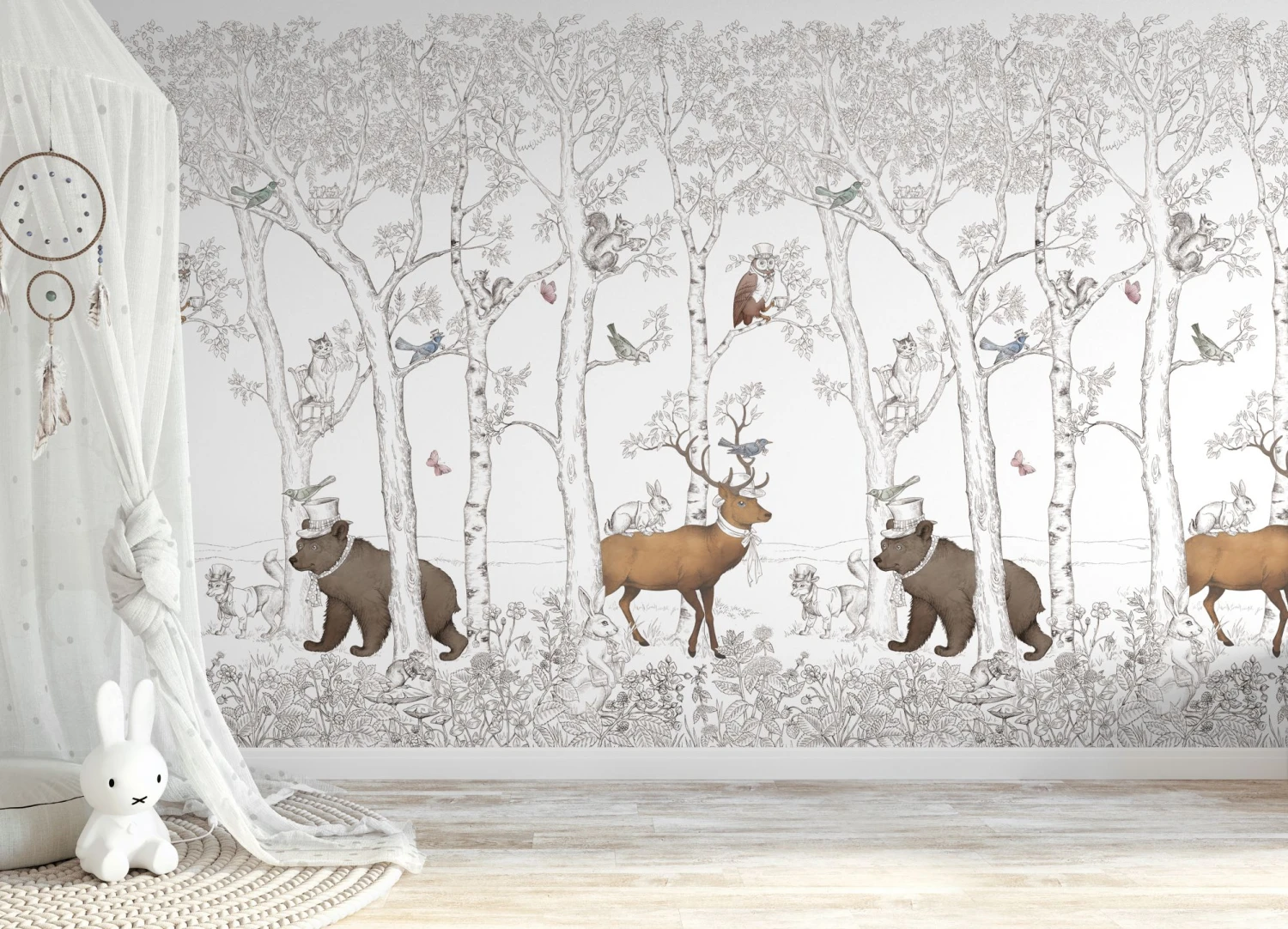 Wandbild Animal Forest Brauntöne 3 Wandbild Animal Forest Brauntöne - Image 3