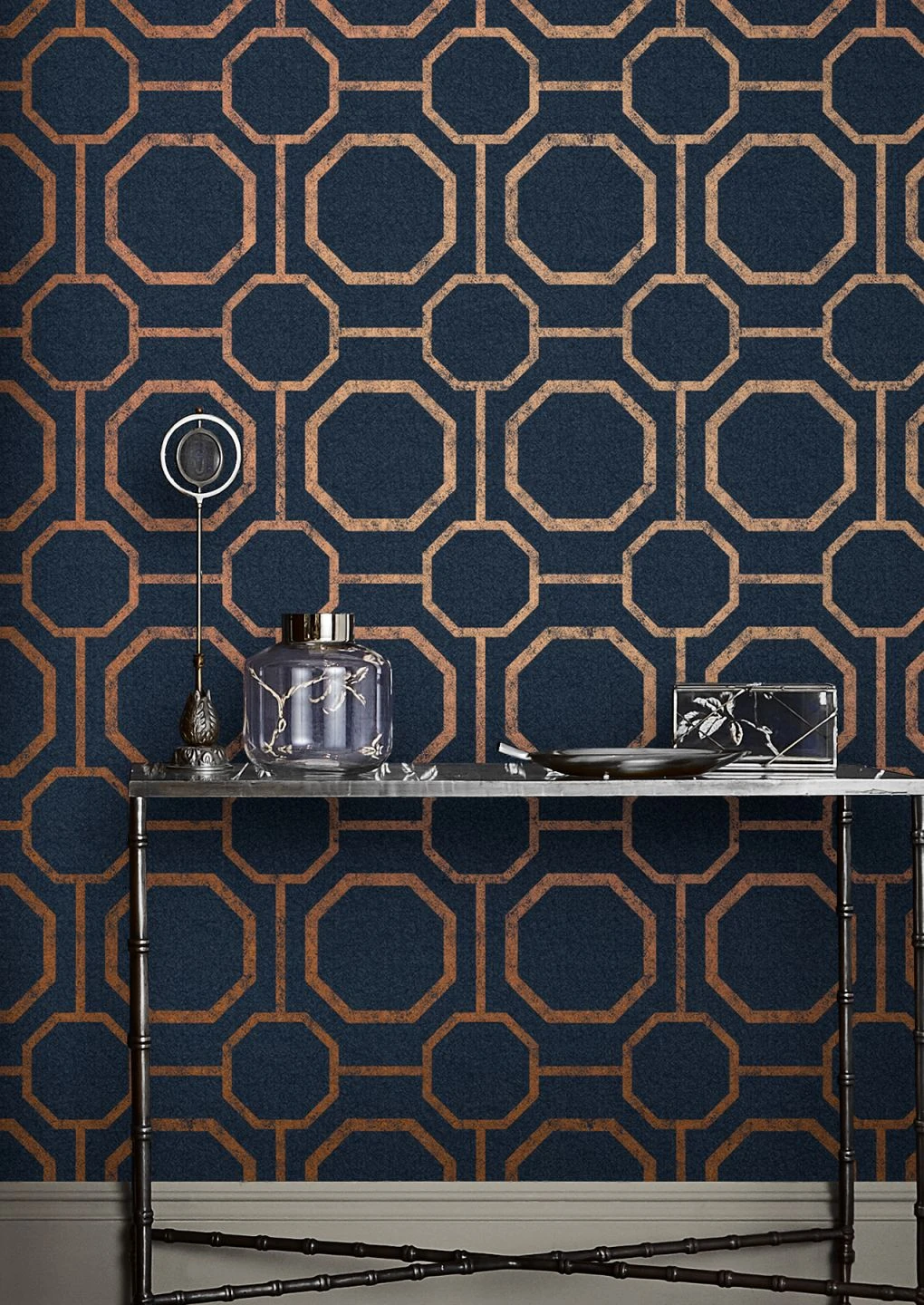 Tapete Kalea Dunkelblau 1 Tapete Kalea Dunkelblau