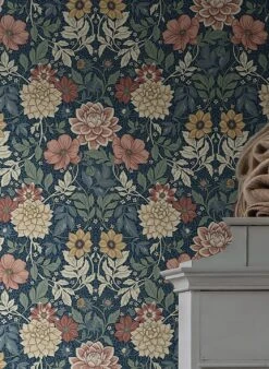 Tapete Kerala Schwarzblau