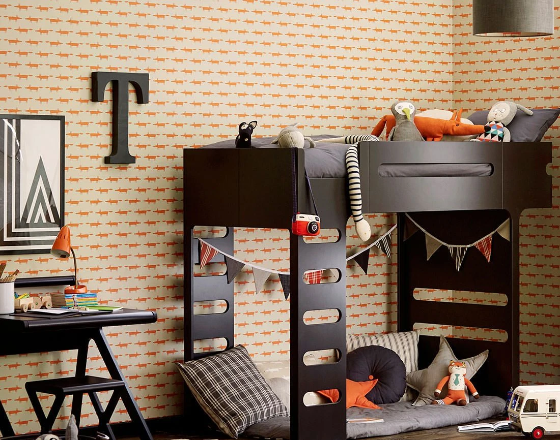 Tapete Kids Foxes Rotorange 4 Tapete Kids Foxes Rotorange – Bild 4