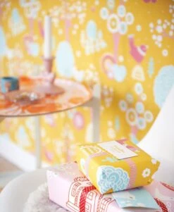 Tapete Körsbärsdalen Maisgelb 5 Tapete Körsbärsdalen Maisgelb -Tapetengeschäft Koersbaersdalen 389021 B 2880x1440