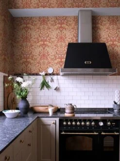 Tapete Lauri Rotorange -Tapetengeschäft Lauri B 485442 2880x1440