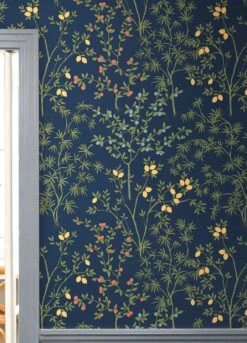Selbstklebende Tapete Lemon Grove Dunkelblau