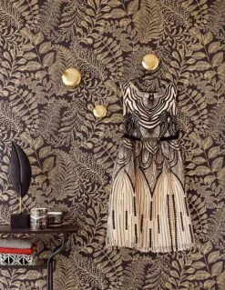 Tapete Lioba Perlgold -Tapetengeschäft Lioba B 821371 2880x1440