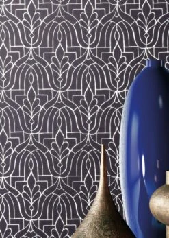 Tapete Lotus Schwarz