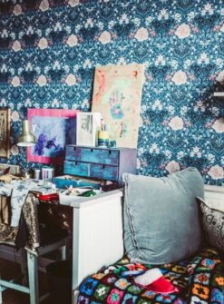 Tapete Lovisa Taubenblau -Tapetengeschäft Lovisa B 485075 2880x1440