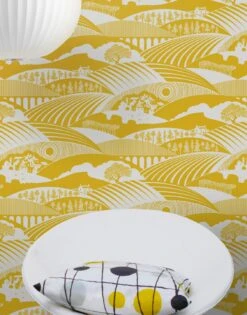 Tapete Ludovic Zitronengelb -Tapetengeschäft Ludovic B 835171 2880x1440