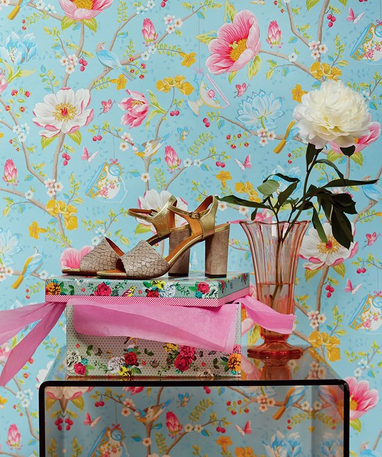 Tapete Luna Pastellblau 3 Tapete Luna Pastellblau – Bild 3