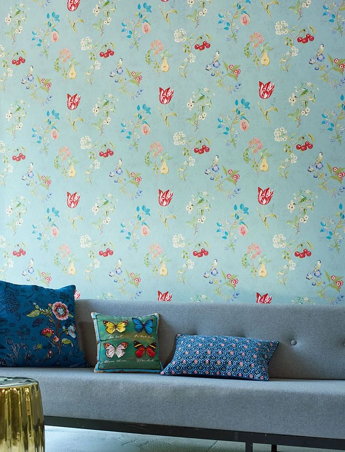 Tapete Mallorie Pastelltürkis 3 Tapete Mallorie Pastelltürkis – Bild 3