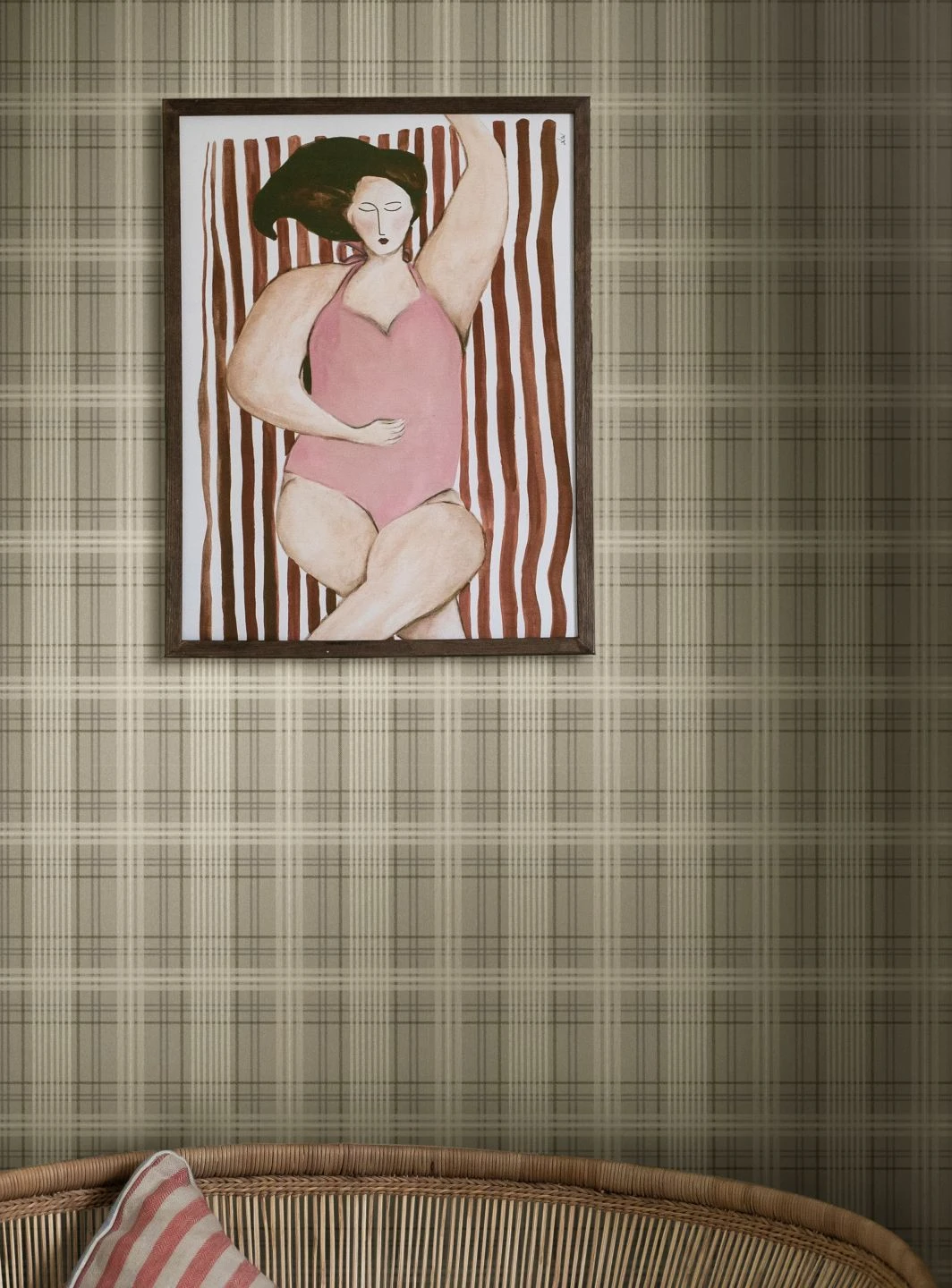 Tapete Malte Olivgrau 4 Tapete Malte Olivgrau – Bild 4