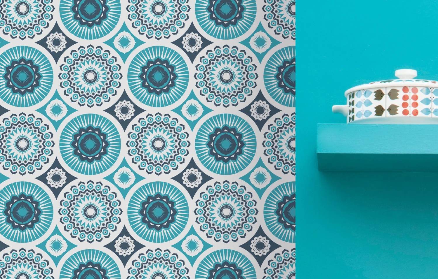 Tapete Marelle Wasserblau 1 Tapete Marelle Wasserblau