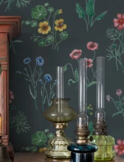 Tapete Melodie Graphitgrau