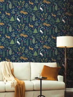 Tapete Menagerie Dunkelblau -Tapetengeschäft Menagerie B 790455 2880x1440