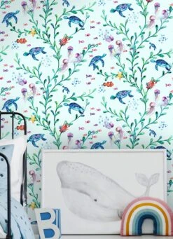 Tapete Miali Zartblau -Tapetengeschäft Miali B 103321 2880x1440