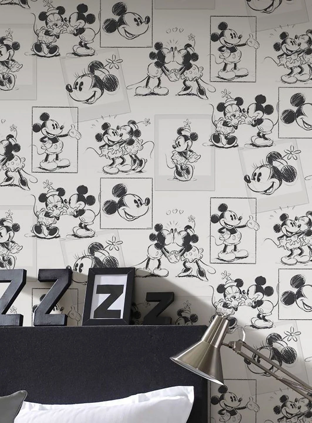 Tapete Mickey Sketches Weiss 1 Tapete Mickey Sketches Weiss