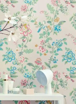 Tapete Miri Weissgrau