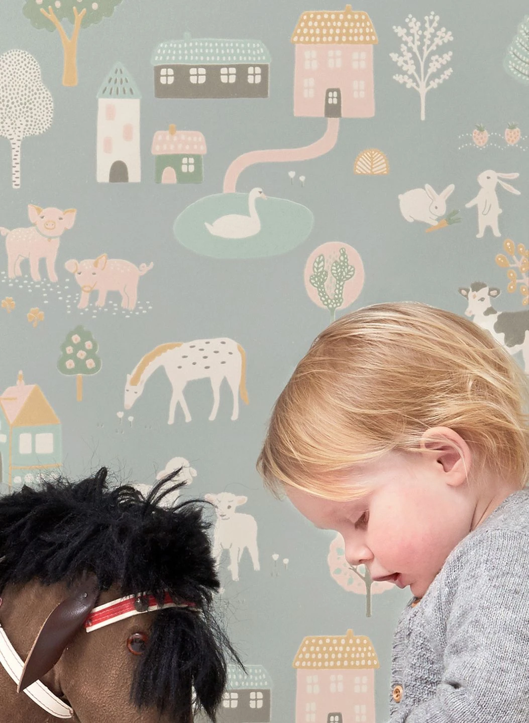 Tapete My Farm Zementgrau 1 Tapete My Farm Zementgrau