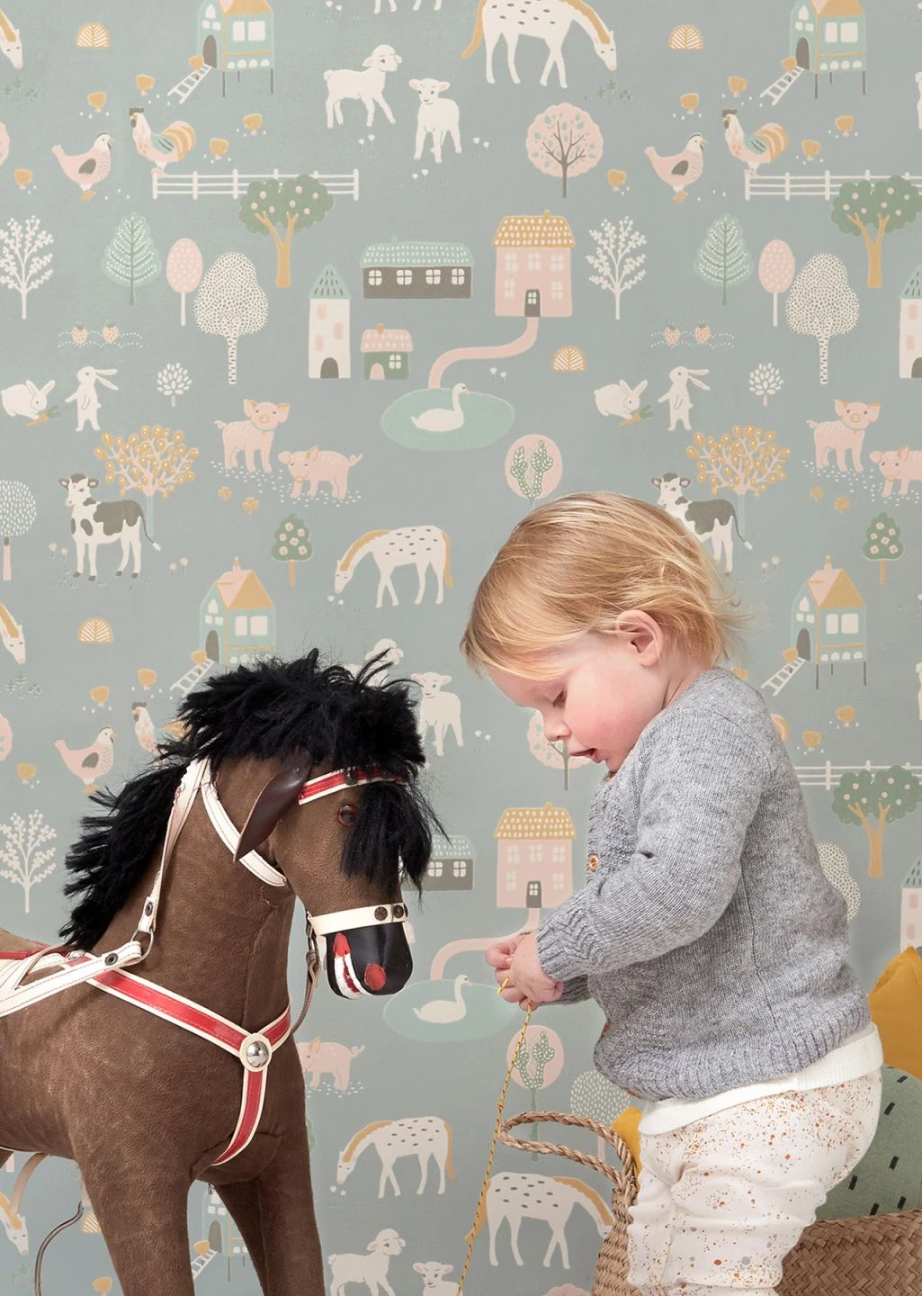 Tapete My Farm Zementgrau 3 Tapete My Farm Zementgrau – Bild 3