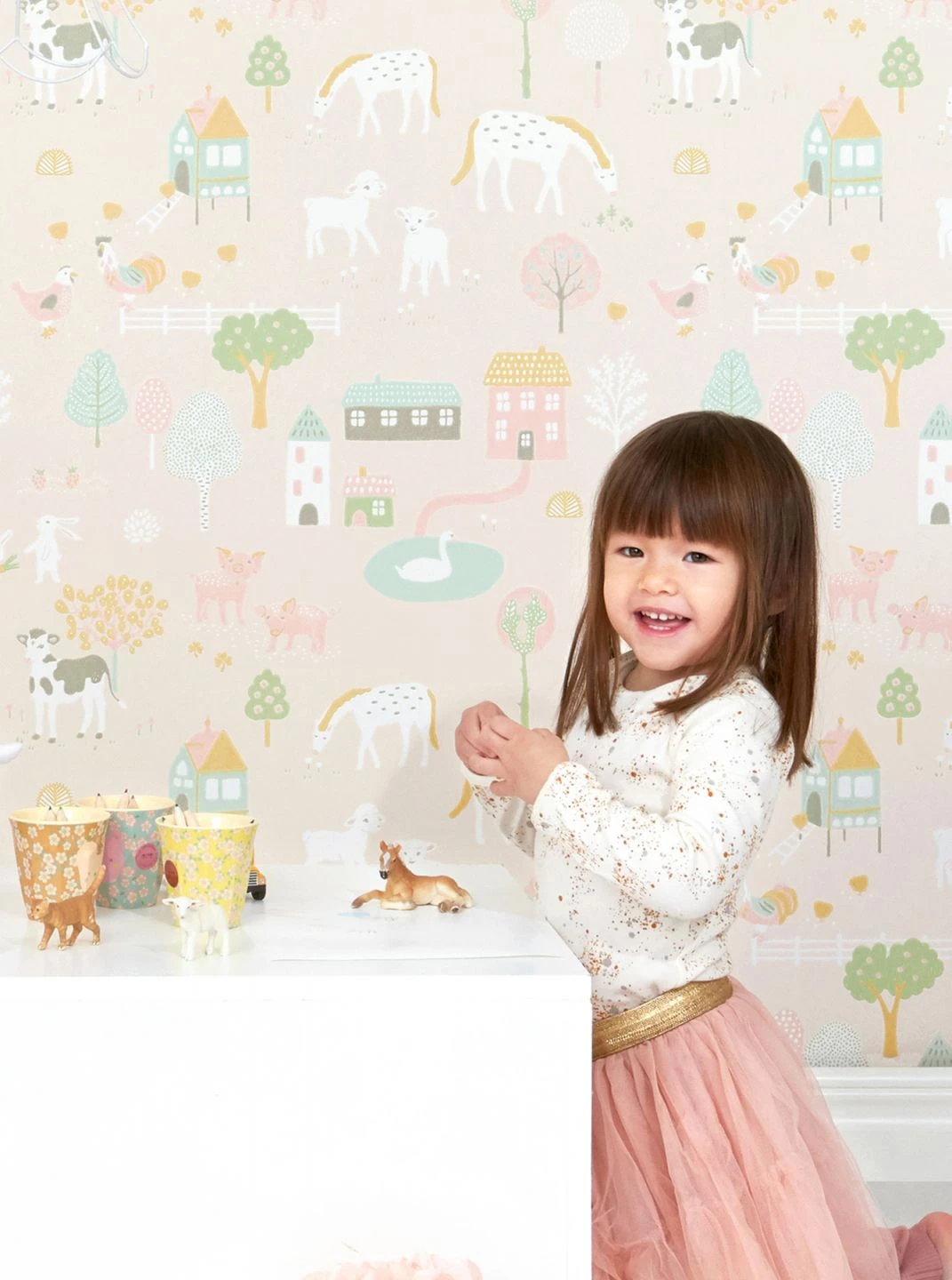 Tapete My Farm Zartrosa 3 Tapete My Farm Zartrosa – Bild 3