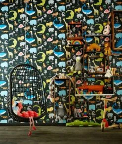 Tapete My Favorite Animals Schwarz -Tapetengeschäft My favorite Animals C 461901 2880x1440