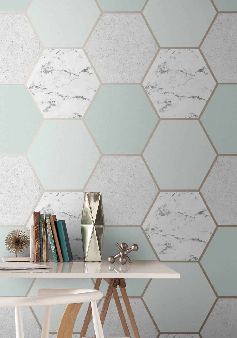 Tapete Novara Hellminttürkis 1 Tapete Novara Hellminttürkis