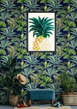 Wandbild Palmeras Grüntöne 5 Wandbild Palmeras Grüntöne -Tapetengeschäft Palmeras B 725041 2880x1440