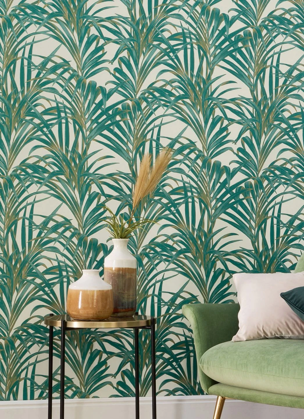 Tapete Palmetto Perlopalgrün 1 Tapete Palmetto Perlopalgrün