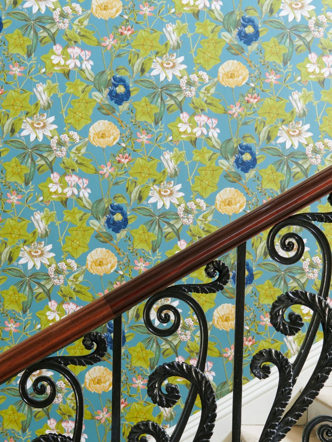 Tapete Passiflora Türkisblau 3 Tapete Passiflora Türkisblau – Bild 3