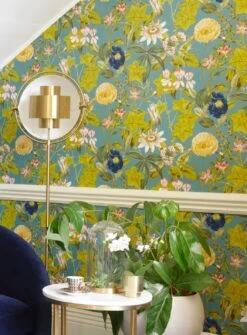 Tapete Passiflora Türkisblau 9 Tapete Passiflora Türkisblau -Tapetengeschäft Passiflora D 745261 2880x1440