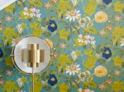 Tapete Passiflora Türkisblau 8 Tapete Passiflora Türkisblau -Tapetengeschäft Passiflora b 745261 2880x1440