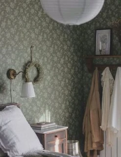 Tapete Patricia Schilfgrün -Tapetengeschäft Patricia B 452021 2880x1440