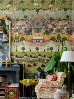 Wandbild Peace And Music Grüntöne -Tapetengeschäft Peace and Music D 725281 2880x1440