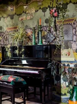 Wandbild Peace And Music Grüntöne -Tapetengeschäft Peace and Music E 725281 2880x1440