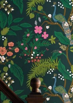 Tapete Peacock Tree Dunkelgrün