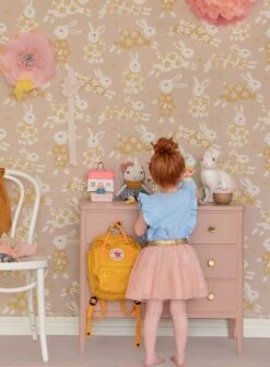 Tapete Rabbit Party Beige 9 Tapete Rabbit Party Beige -Tapetengeschäft Rabbit Party C 389392 2880x1440