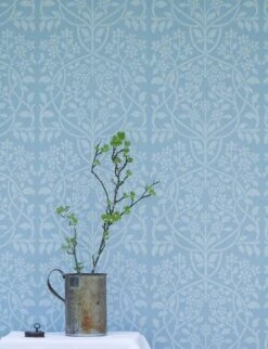 Tapete Rosmery Hellblau