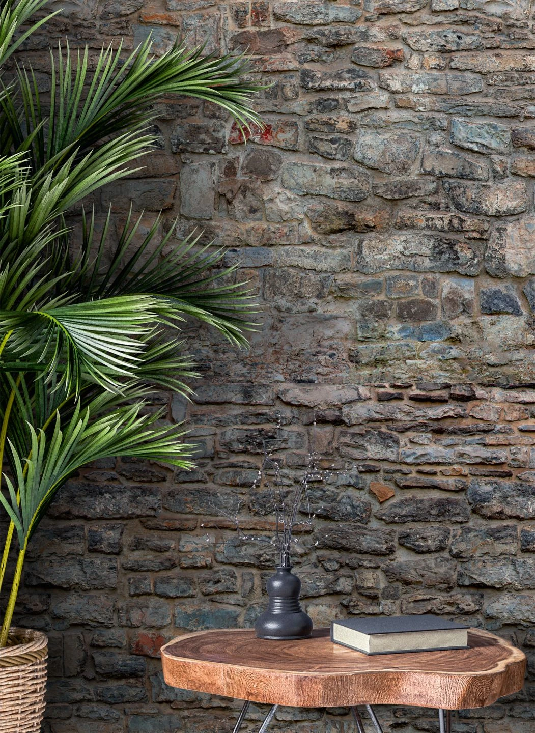 Wandbild Rustic Stones Anthrazitgrau 1 Wandbild Rustic Stones Anthrazitgrau