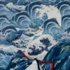 Tapete Sea Waves Blautöne