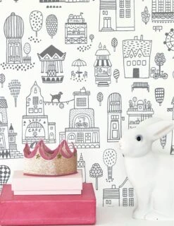 Tapete Small Town Weiss