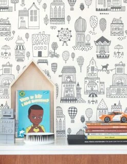 Tapete Small Town Weiss 7 Tapete Small Town Weiss -Tapetengeschäft Small Town B 389173 2880x1440