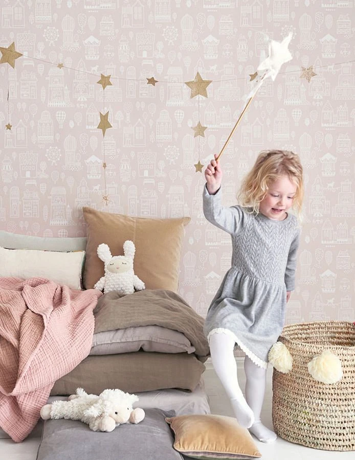 Tapete Small Town Blassrosenholz 4 Tapete Small Town Blassrosenholz – Bild 4