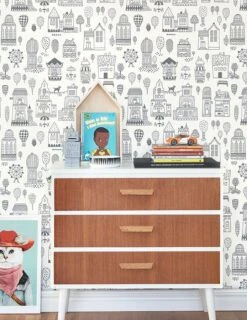 Tapete Small Town Weiss 6 Tapete Small Town Weiss -Tapetengeschäft Small Town C 389173 2880x1440