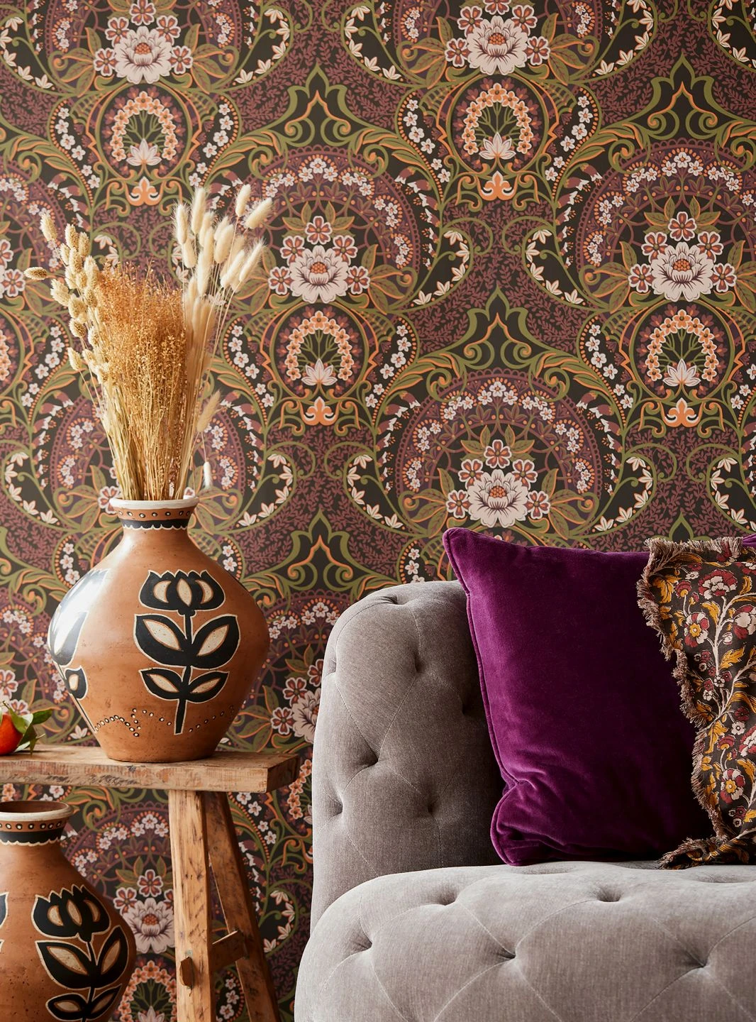 Tapete Sofia Mahagonibraun 4 Tapete Sofia Mahagonibraun – Bild 4