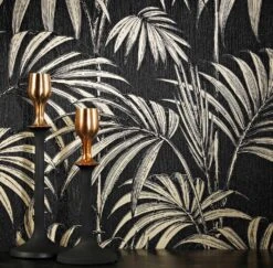 Tapete Tatanu Schwarzgrau Glitzer