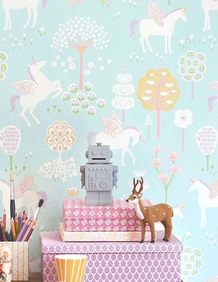 Tapete True Unicorns Hellgrün 3 Tapete True Unicorns Hellgrün – Bild 3