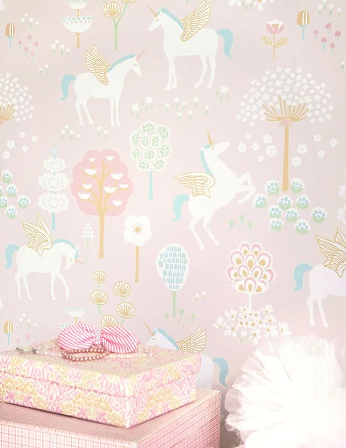 Tapete True Unicorns Zartrosa 1 Tapete True Unicorns Zartrosa