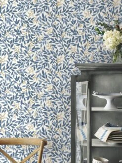 Selbstklebende Tapete Willowberry Azurblau 5 Selbstklebende Tapete Willowberry Azurblau -Tapetengeschäft Willowberry 790621 2880x1440