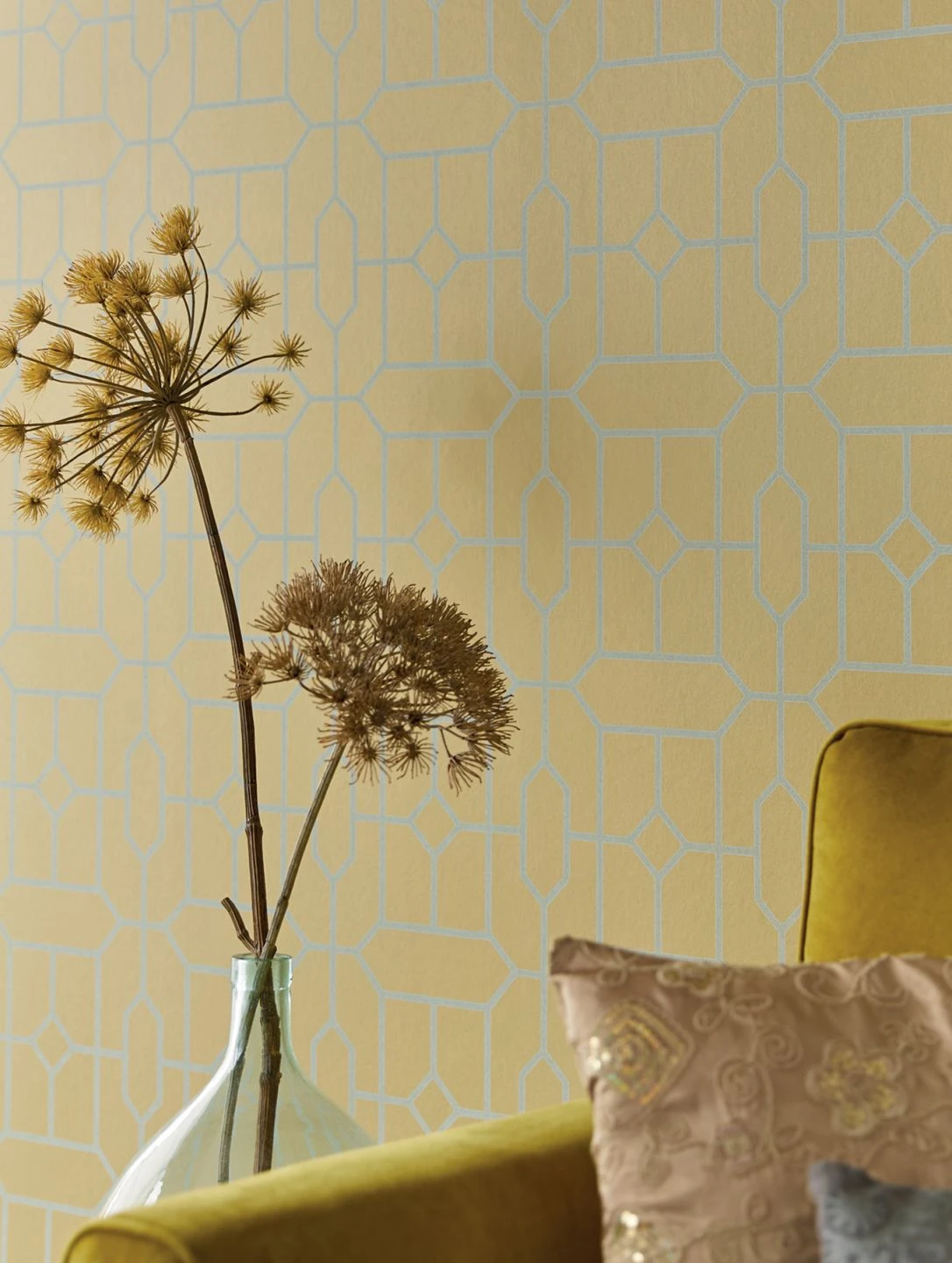 Tapete Worana Perlgold 3 Tapete Worana Perlgold – Bild 3